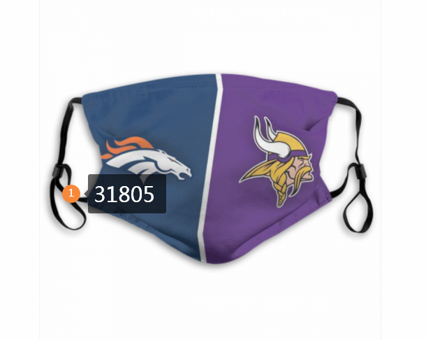 NFL Denver Broncos  1502020 Dust mask with filter->nfl dust mask->Sports Accessory